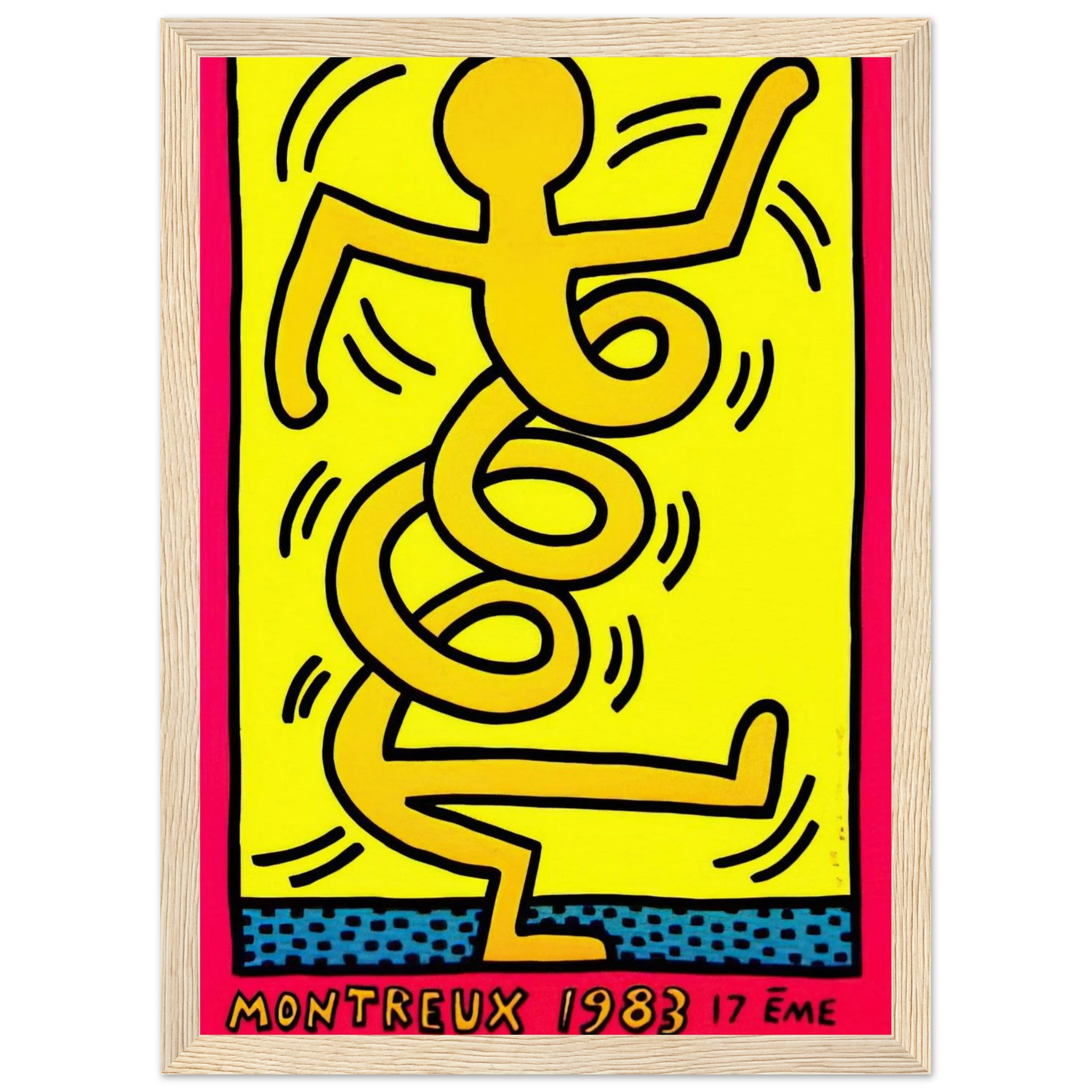 MONTREUX 1983 Framed Poster | Keith Haring Framed Prints Wall Art | Keith Haring Prints
