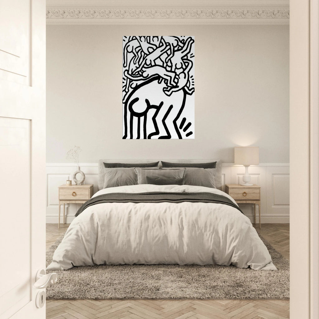 FIGHT AIDS WORLDWIDE 1990 Canvas | Keith Haring Canvas | Keith Haring Prints