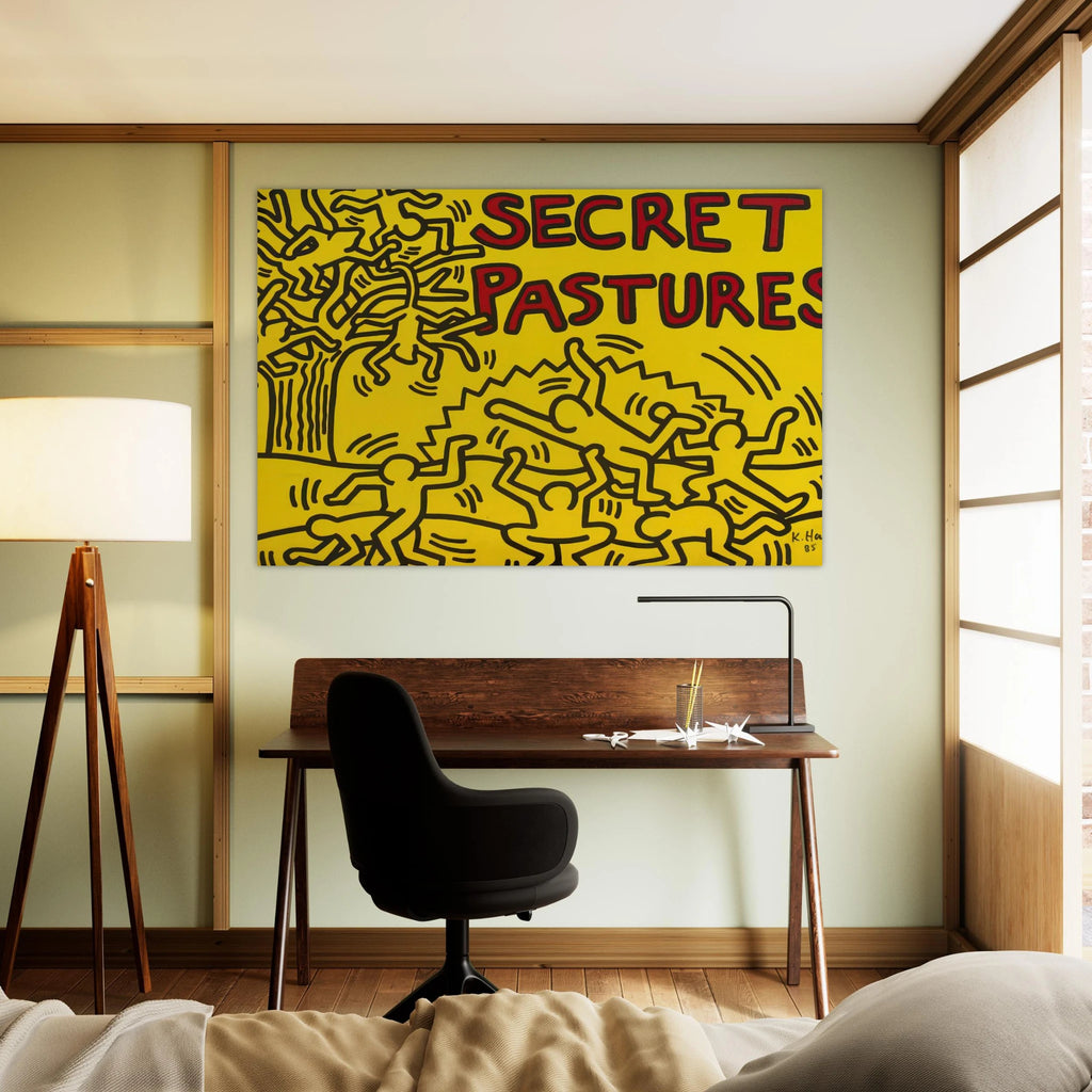 A POSTER FOR THE BILL T JONES AND ARNIE ZANE PERFORMANCE PIECE SECRET PASTURES 1984 Poster | Keith Haring Poster | Keith Haring Prints
