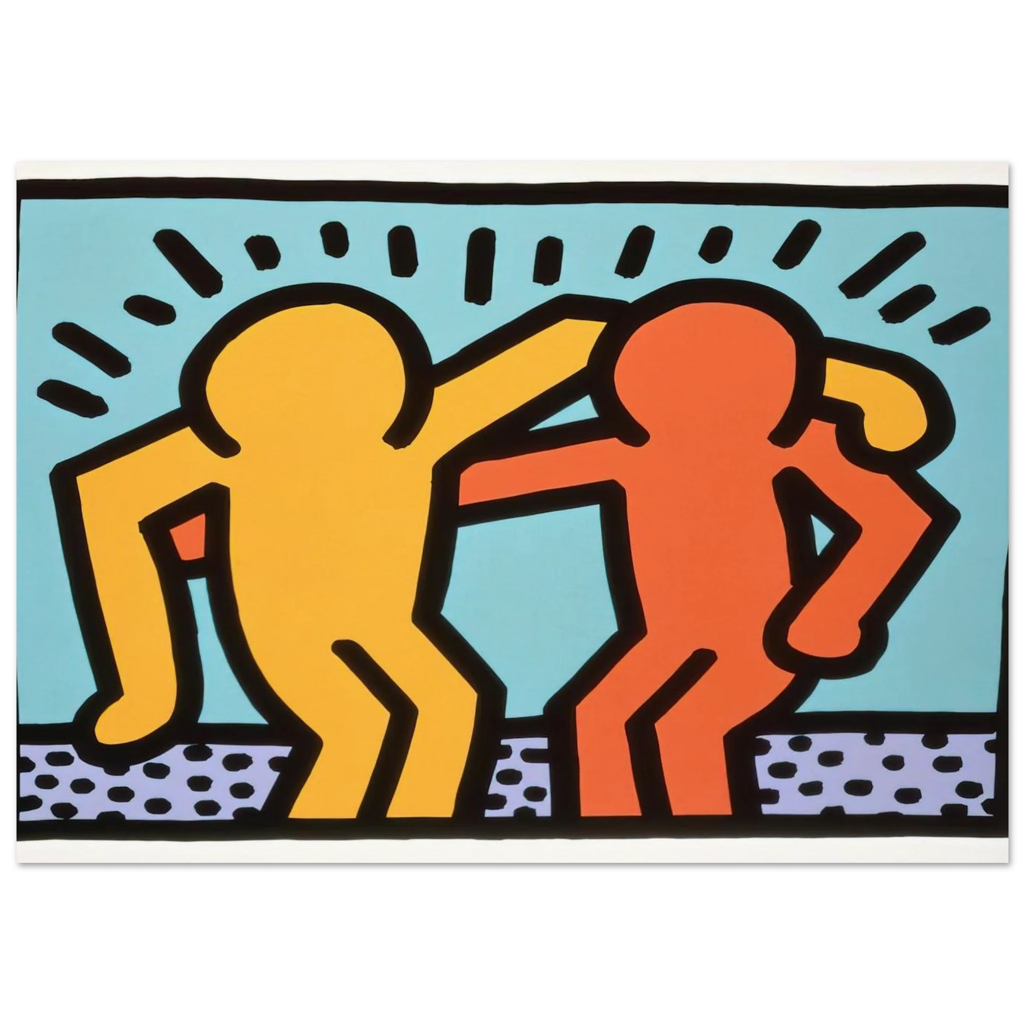 BEST BUDDIES 1990 Poster | Keith Haring Poster | Keith Haring Prints