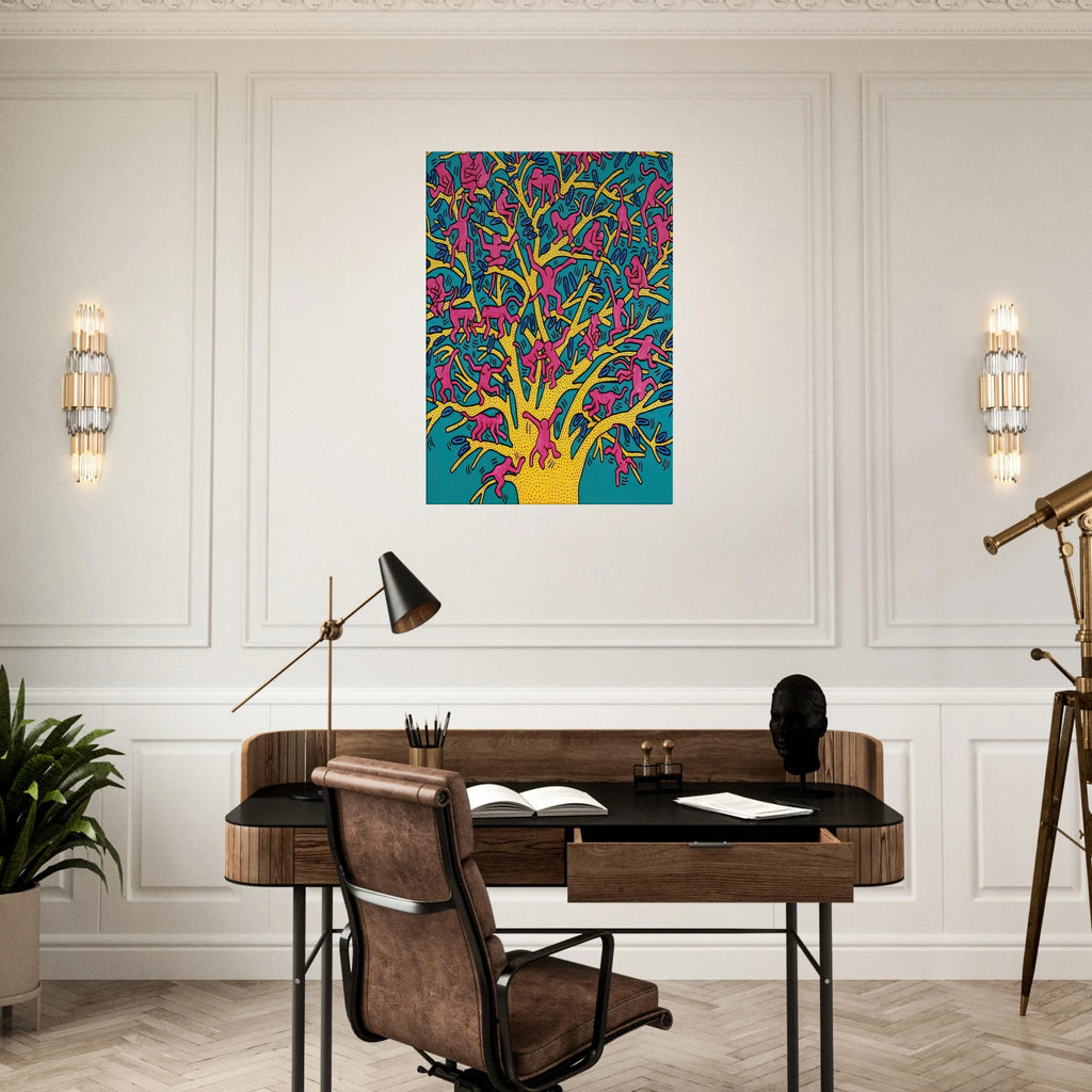 THE TREE OF MONKEYS Canvas | Keith Haring Canvas | Keith Haring Prints