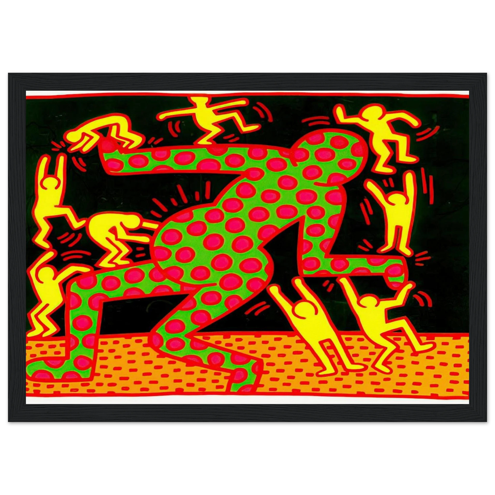 UNTITLED 1983 2 Framed Poster | Keith Haring Framed Prints Wall Art | Keith Haring Prints