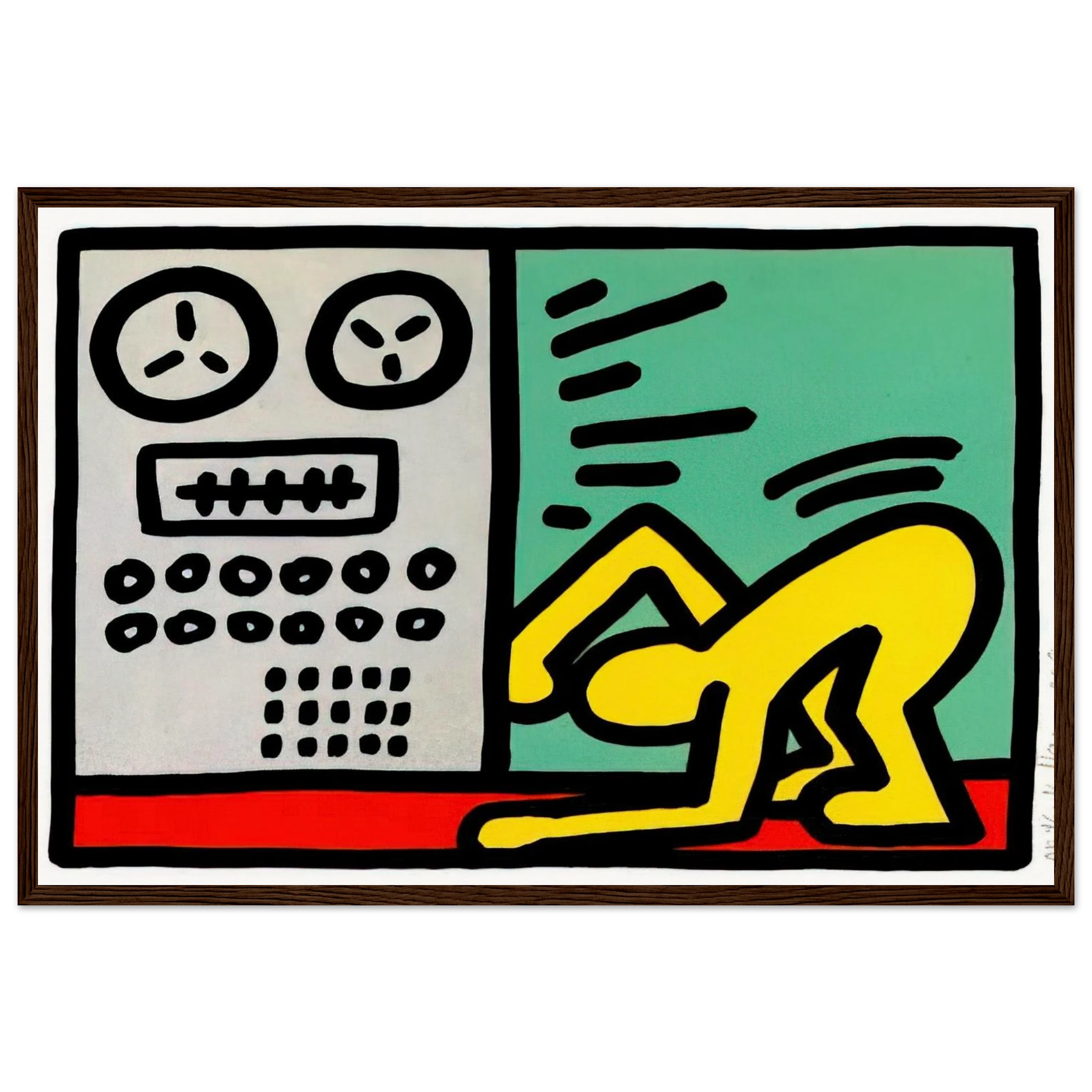 POP SHOP III 1989 Framed Poster | Keith Haring Framed Prints Wall Art | Keith Haring Prints