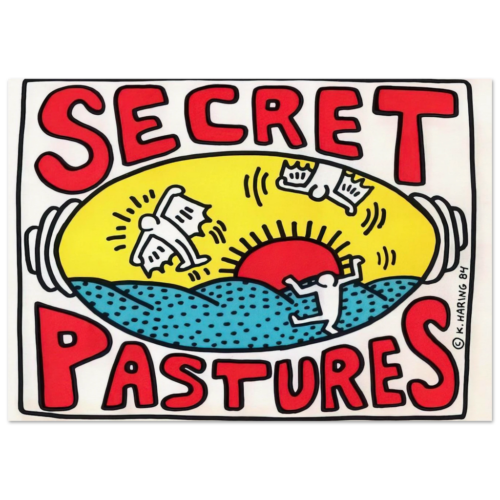 PROMOTIONAL POSTER FOR SECRET PASTURES 1984 Poster | Keith Haring Poster | Keith Haring Prints