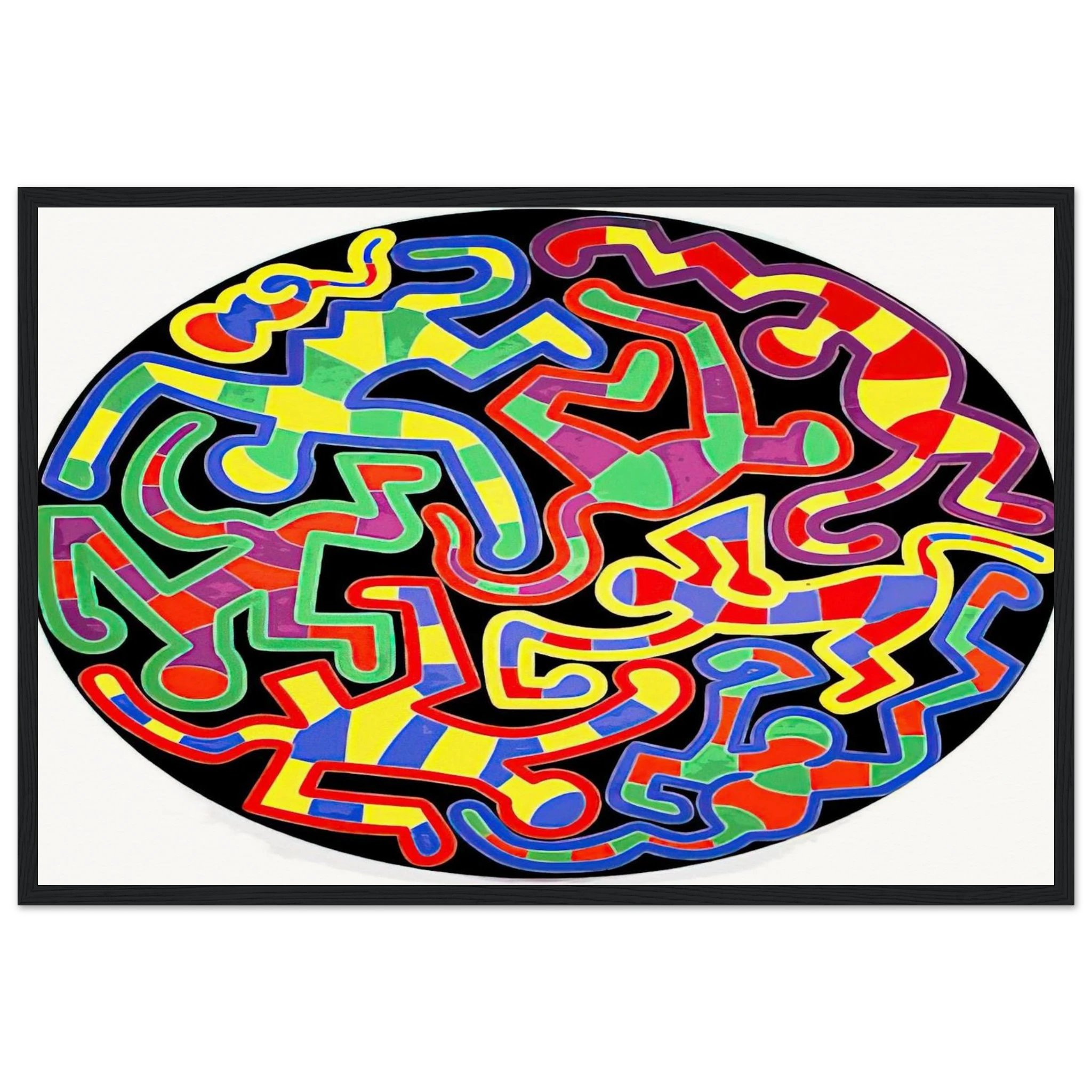 MONKEY PUZZLE 1988 Framed Poster | Keith Haring Framed Prints Wall Art | Keith Haring Prints