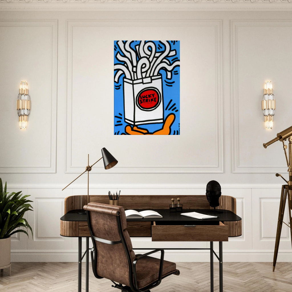 LUCKY STRIKE 1987 Canvas | Keith Haring Canvas | Keith Haring Prints