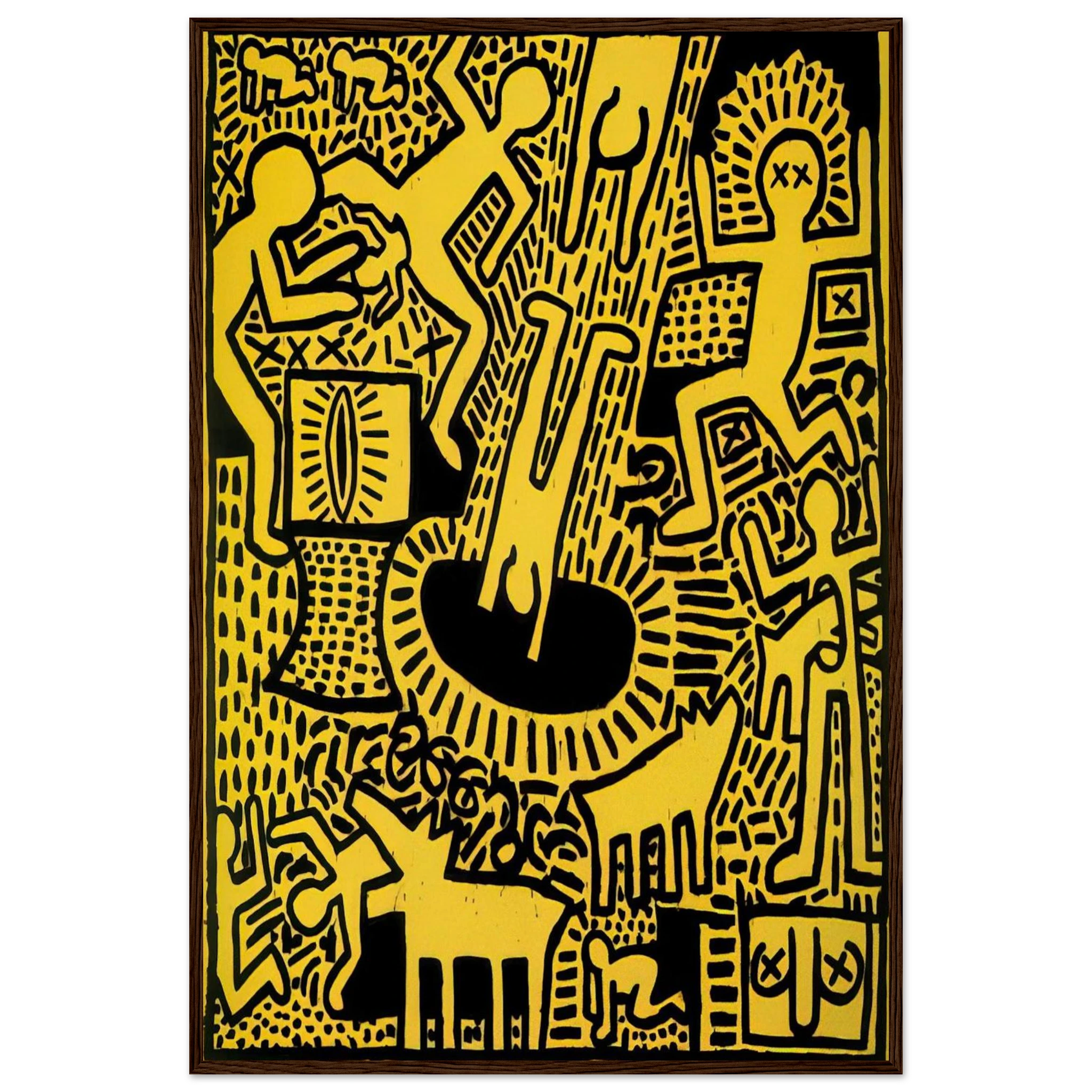 UNTITLED 1981 Framed Poster | Keith Haring Framed Prints Wall Art | Keith Haring Prints