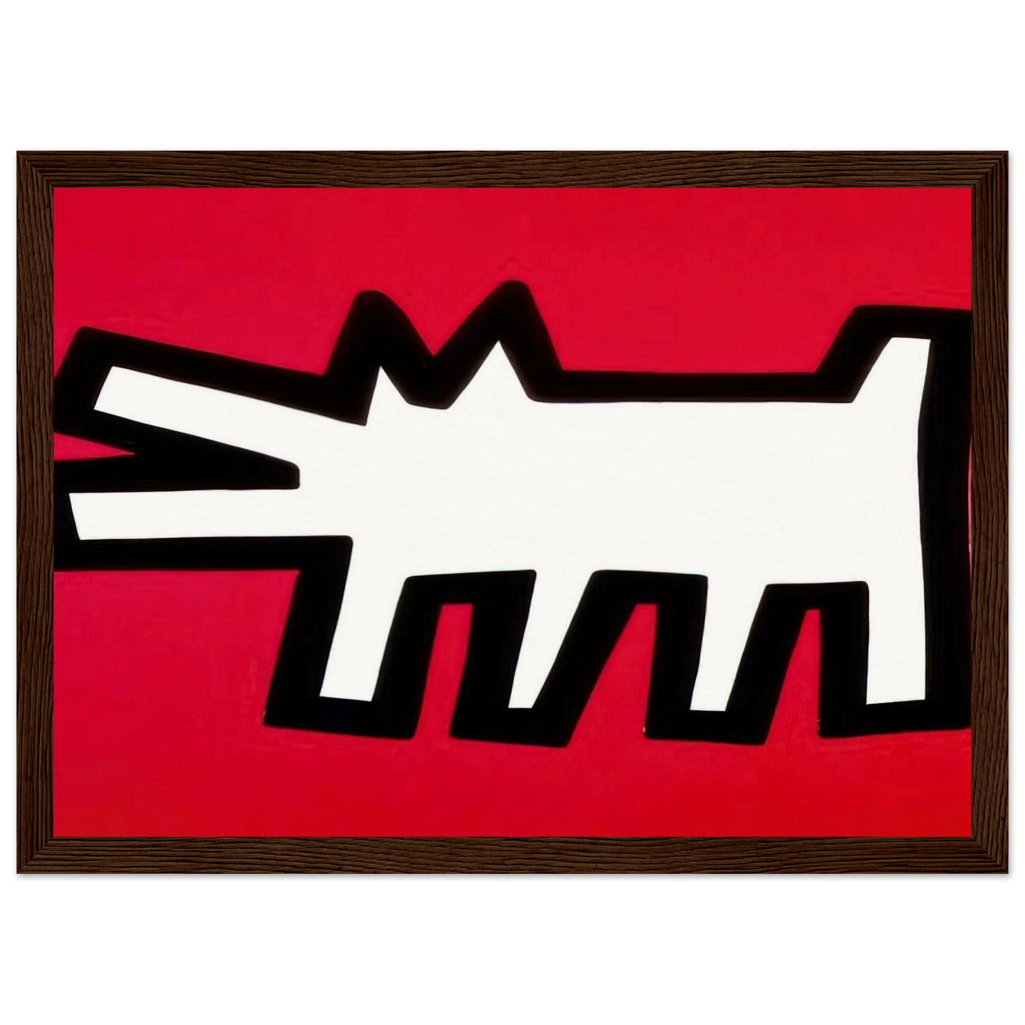 BARKING DOG 1990 Framed Poster | Keith Haring Framed Prints Wall Art | Keith Haring Prints