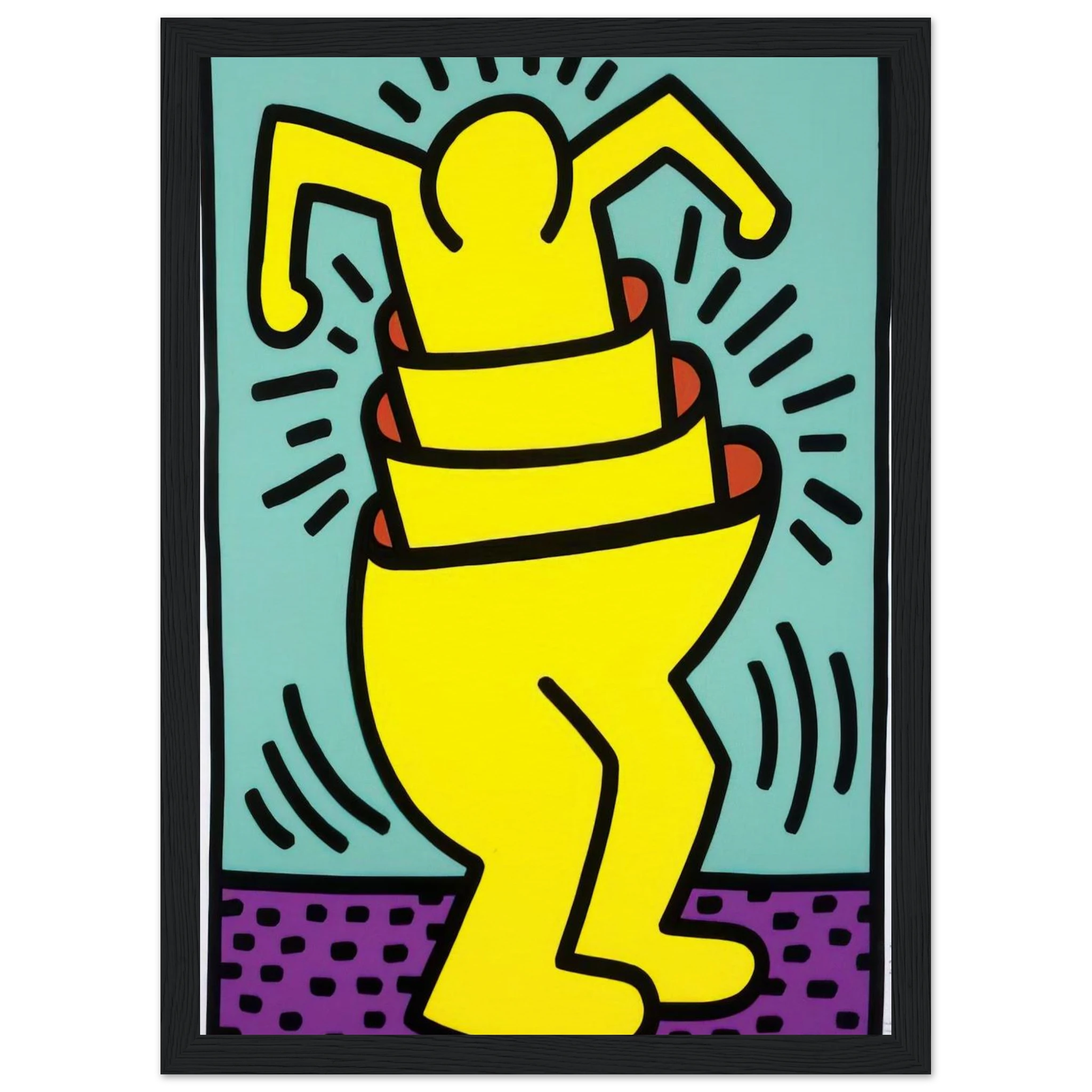 UNTITLED 1989 Framed Poster | Keith Haring Framed Prints Wall Art | Keith Haring Prints