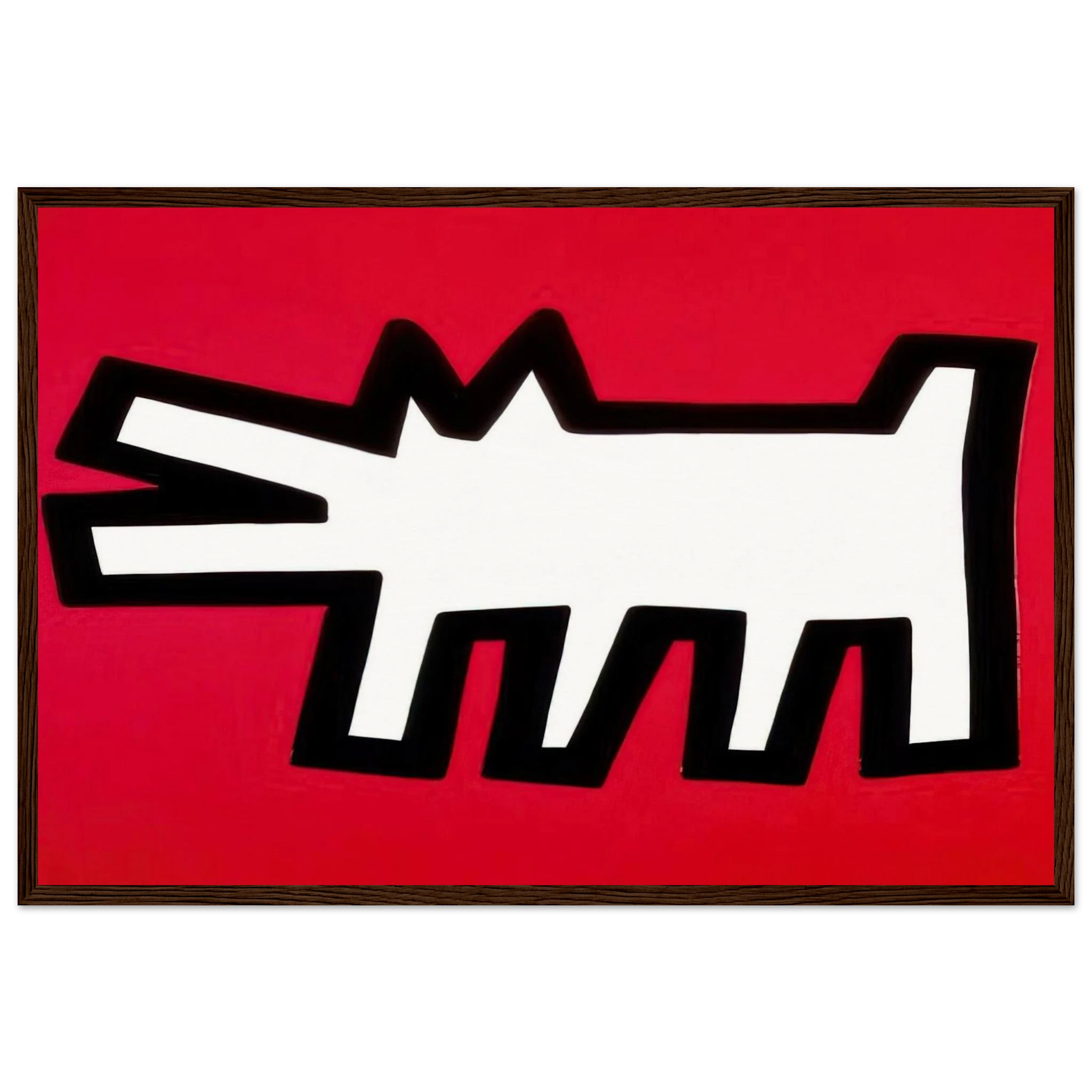 BARKING DOG 1990 Framed Poster | Keith Haring Framed Prints Wall Art | Keith Haring Prints