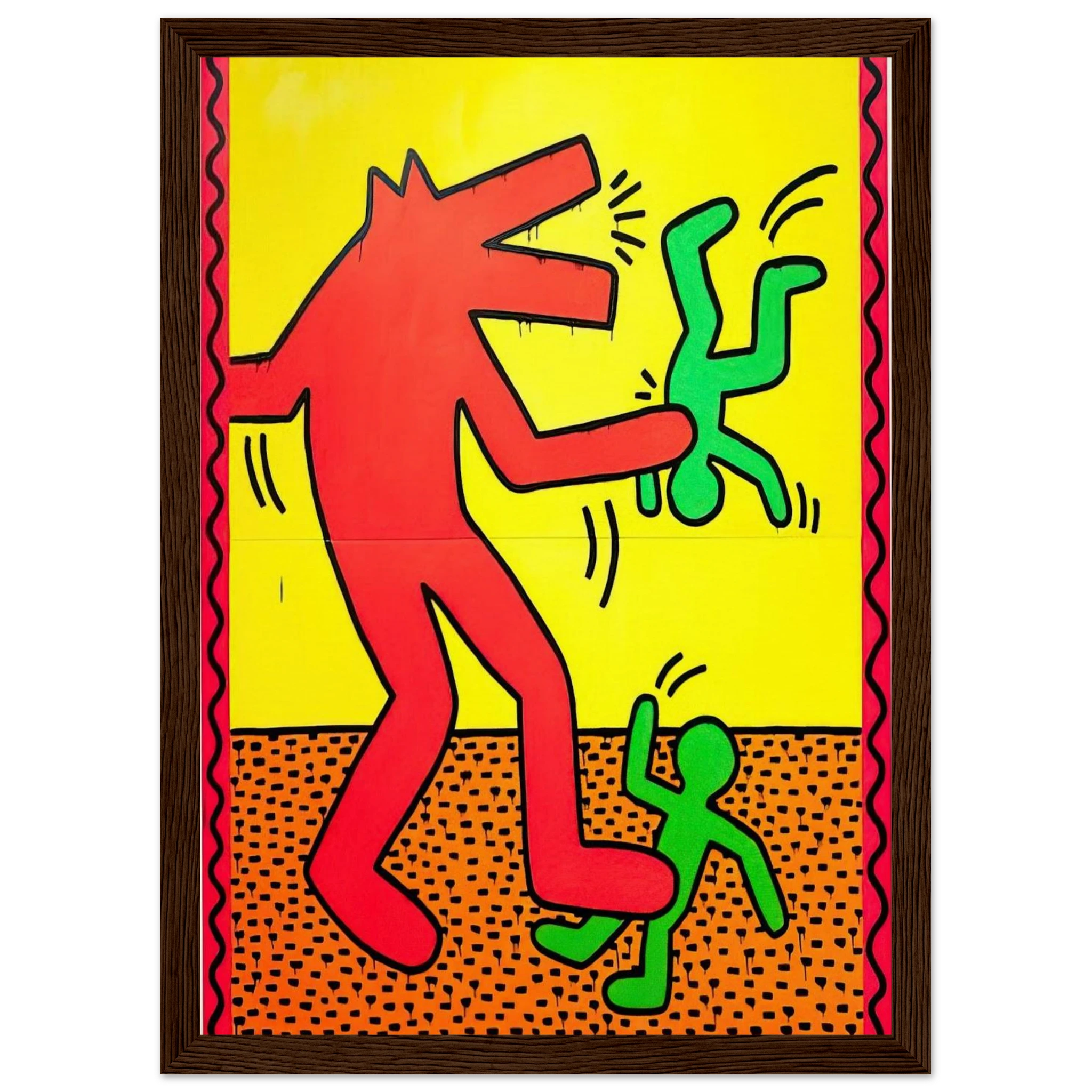 UNTITLED 1982 1 Framed Poster | Keith Haring Framed Prints Wall Art | Keith Haring Prints