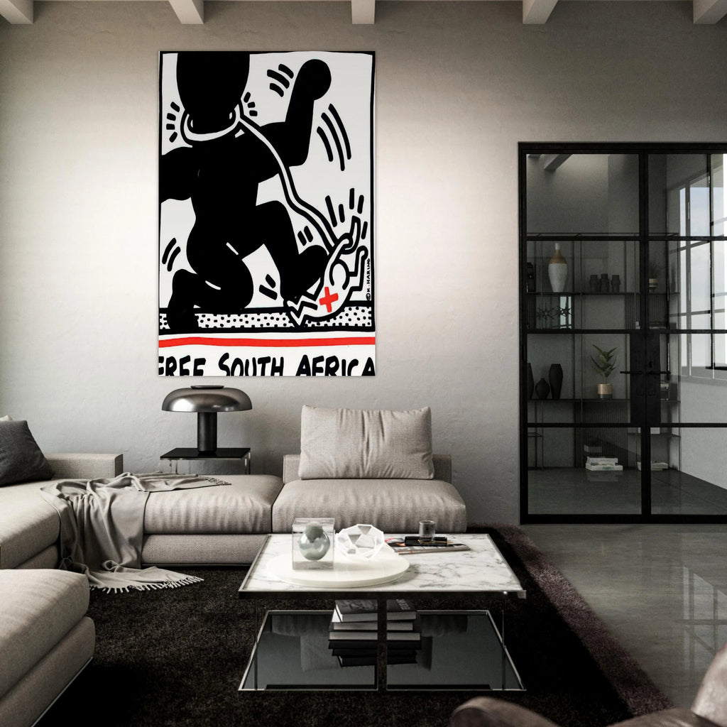 FREE SOUTH AFRICA 1985 Poster | Keith Haring Poster | Keith Haring Prints