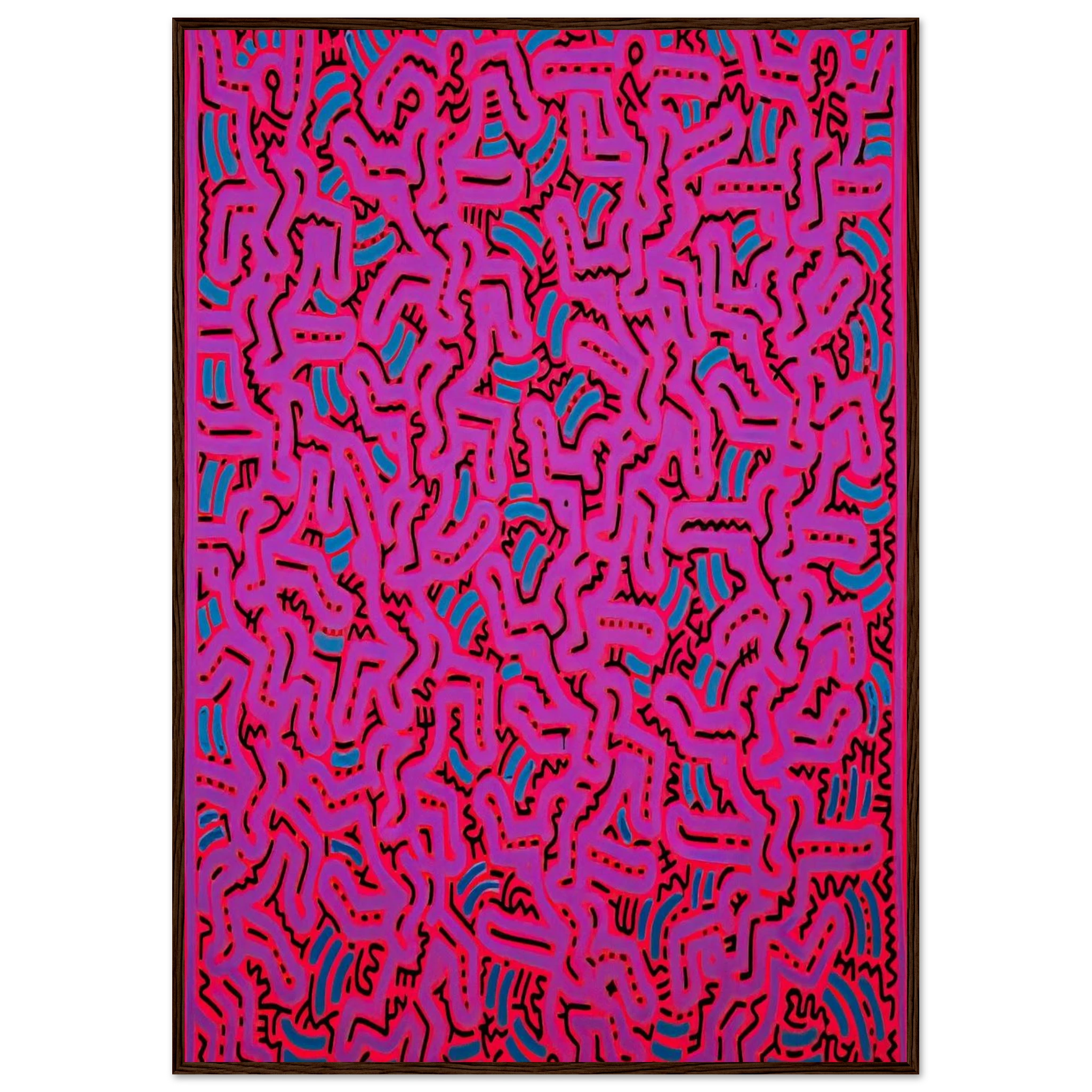 UNTITLED 1984 Framed Poster | Keith Haring Framed Prints Wall Art | Keith Haring Prints