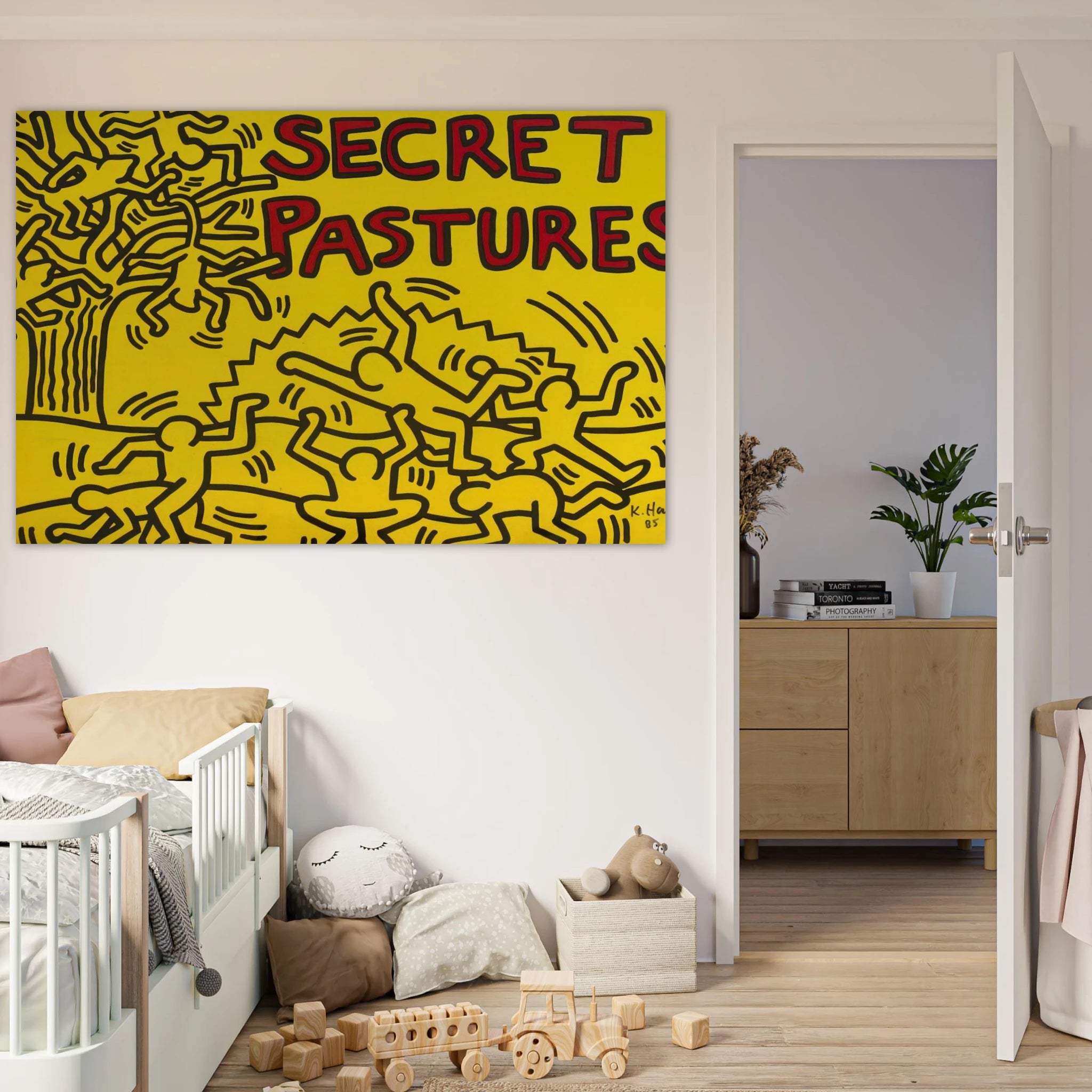 A POSTER FOR THE BILL T JONES AND ARNIE ZANE PERFORMANCE PIECE SECRET PASTURES 1984 Poster | Keith Haring Poster | Keith Haring Prints
