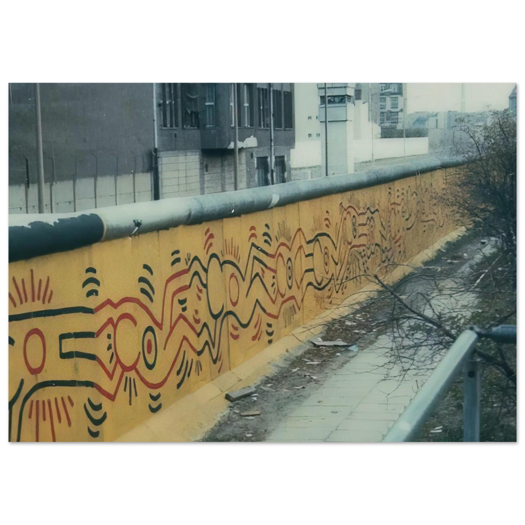 BERLIN MURAL 1986 Poster | Keith Haring Poster | Keith Haring Prints