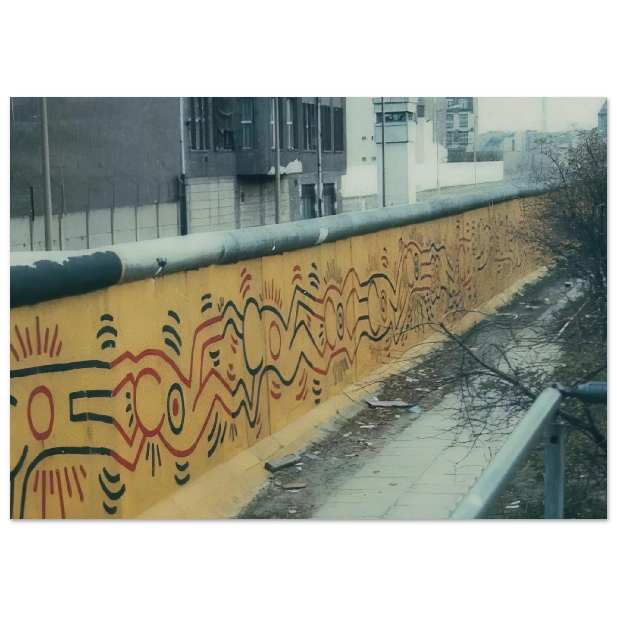 BERLIN MURAL 1986 Poster | Keith Haring Poster | Keith Haring Prints