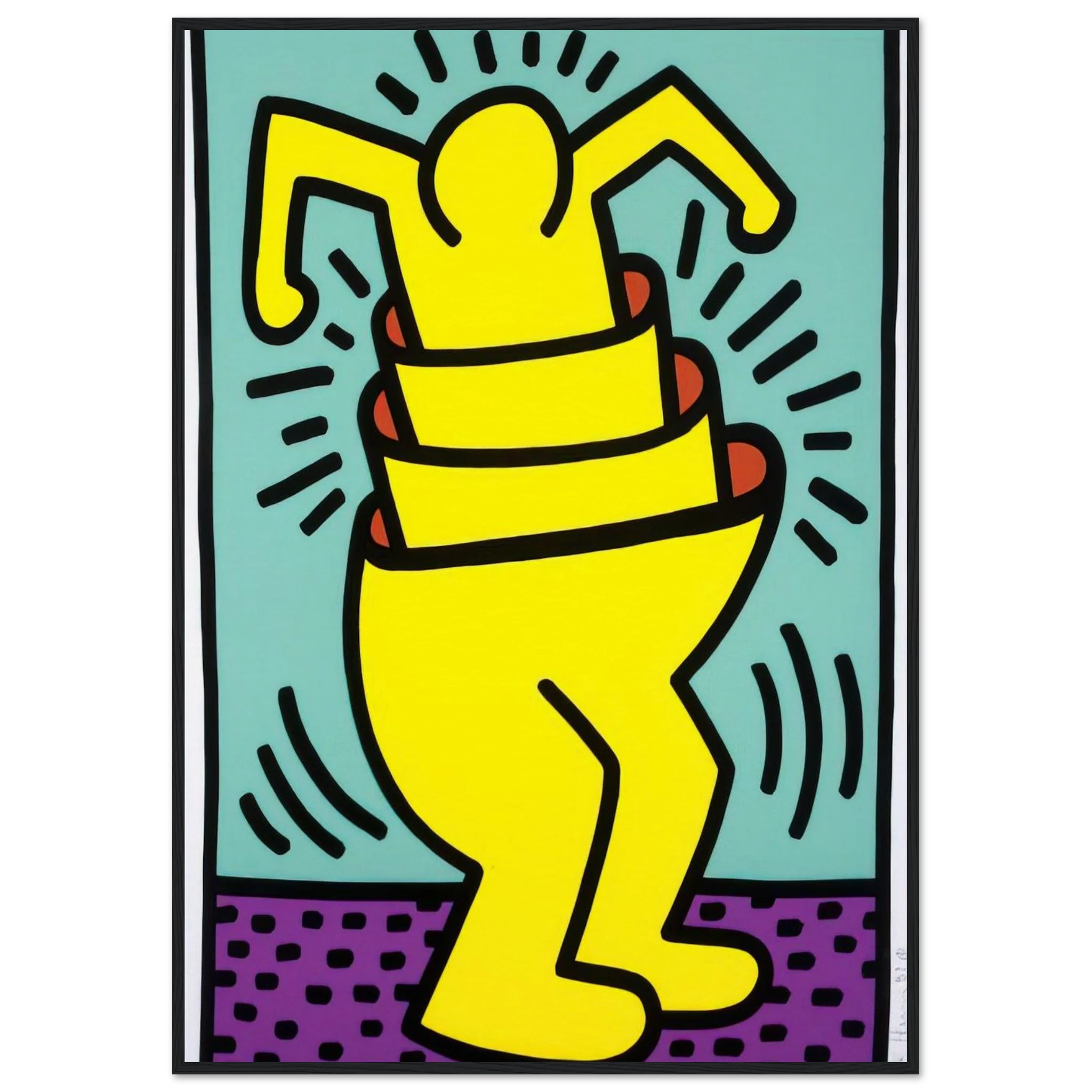 UNTITLED 1989 Framed Poster | Keith Haring Framed Prints Wall Art | Keith Haring Prints