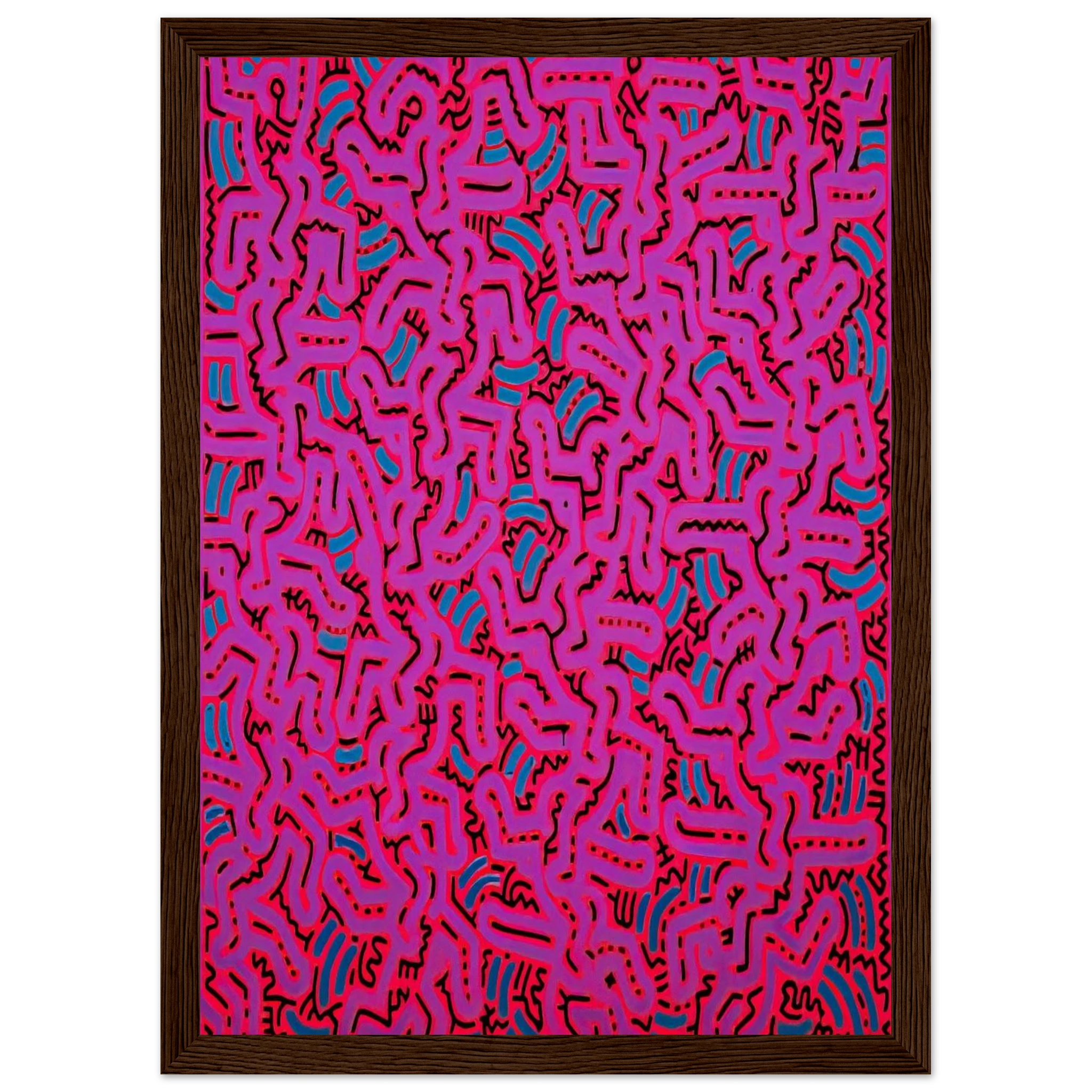 UNTITLED 1984 Framed Poster | Keith Haring Framed Prints Wall Art | Keith Haring Prints
